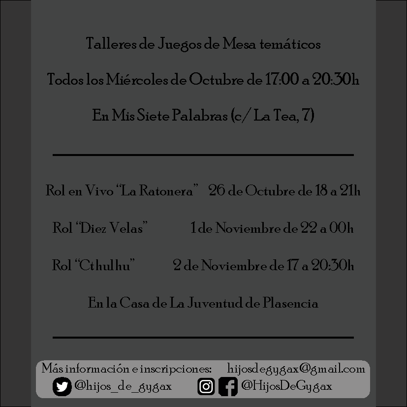 Actividades Rol Plasencia