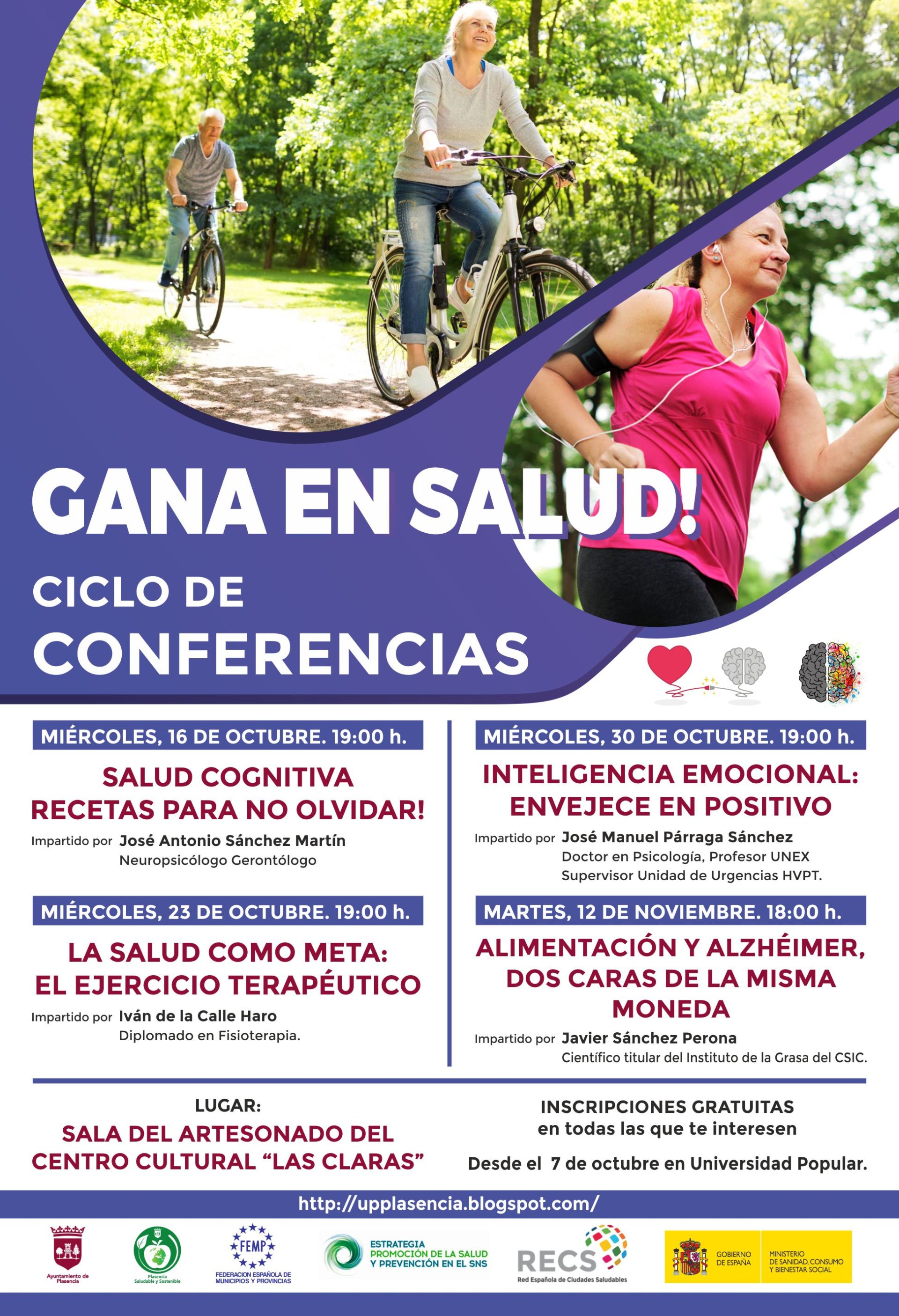 Ciclo de conferencias ‘Gana en salud!’.