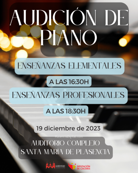 Audición de piano Plasencia