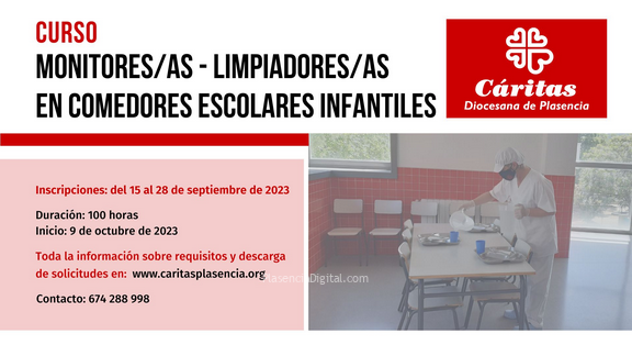 Curso Monitores-limpiadores en comedores escolares infantiles