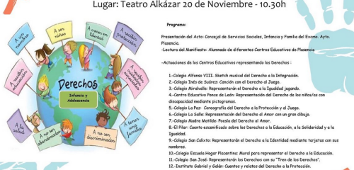 Celebración día internacional de los derechos de la infancia y la adolescencia