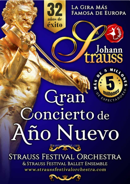 Johann Strauss, Gran Concierto de Año Nuevo en Plasencia