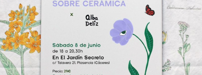 Taller Pintando flores sobre cerámica