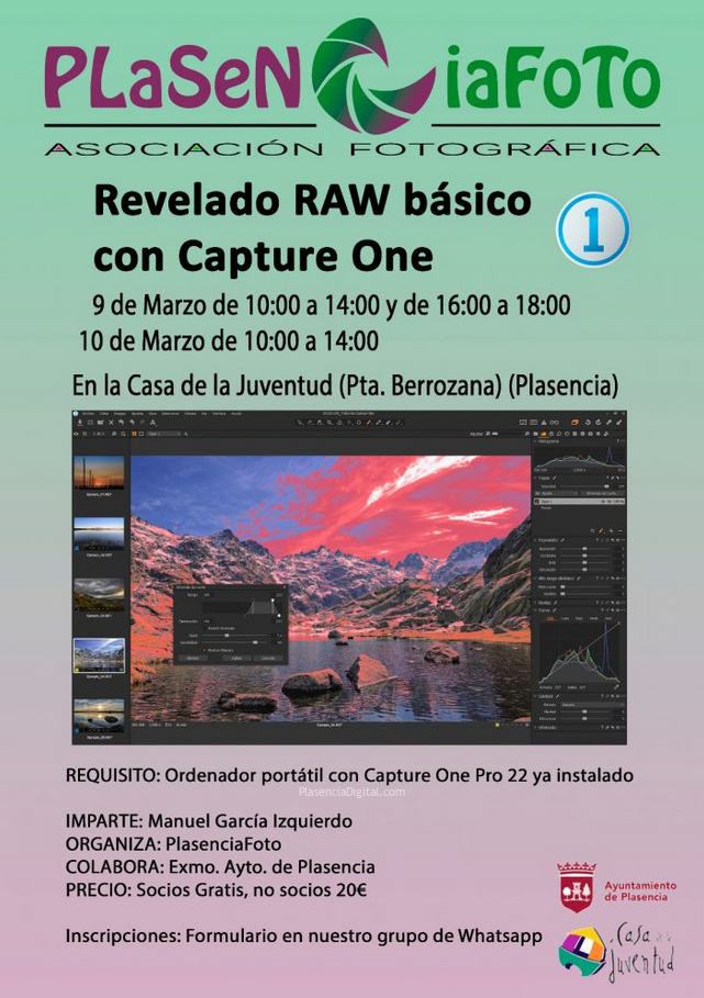 Curso Revelado RAW Plasencia Foto