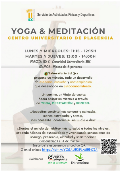 Curso Yoga y meditación Plasencia