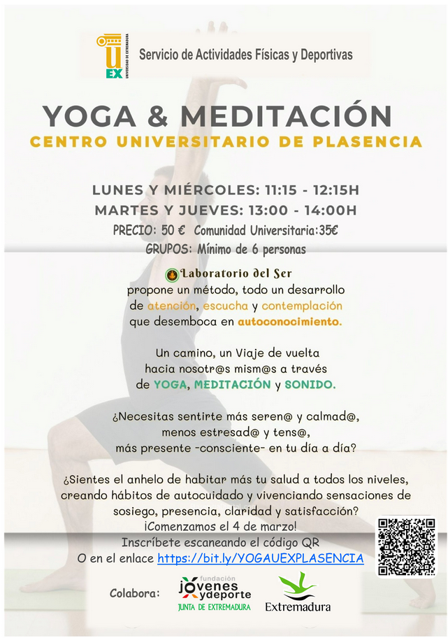 curso de Yoga y meditación de Plasencia