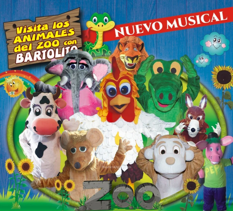 El nuevo musical Visita los animales del zoo con Bartolito llega a la ciudad de Plasencia.