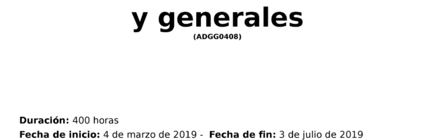 Curso Certificado de Profesionalidad Operaciones auxiliares de servicios administrativos y generales.