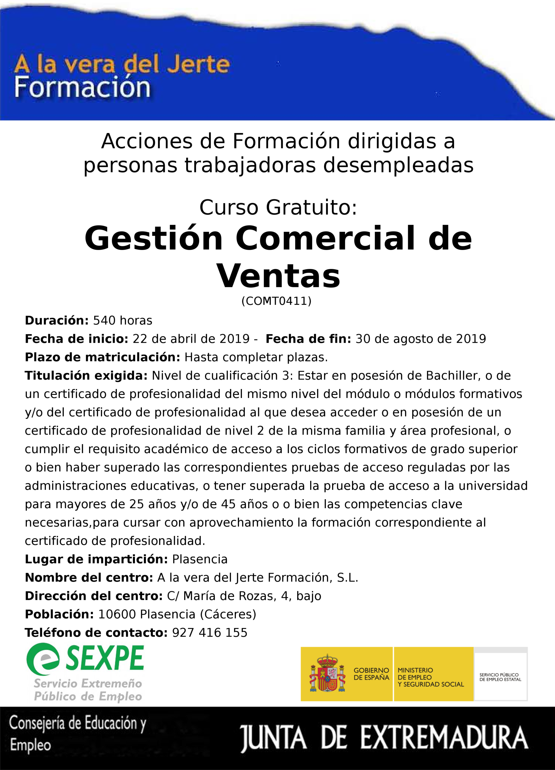 Cursos con Certificados de Profesionalidad para desempleados.