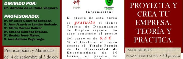 Curso ‘Proyecta y crea tu empresa