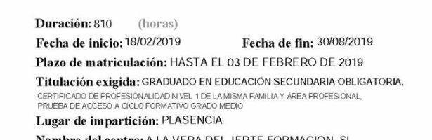 Disponible las inscripciones a cursos para desempleados.