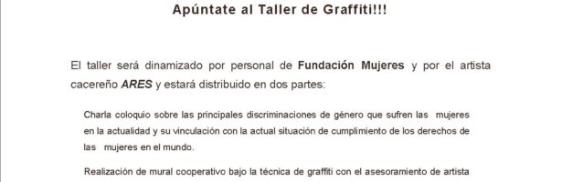 Taller de Graffiti para reivindicar los derechos de las mujeres en el mundo