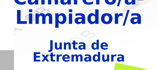 Preparación oposiciones Camarero/a-Limpiador/a Junta de Extremdura
