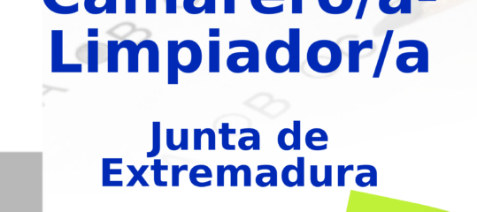 Preparación oposiciones Camarero/a-Limpiador/a Junta de Extremdura.